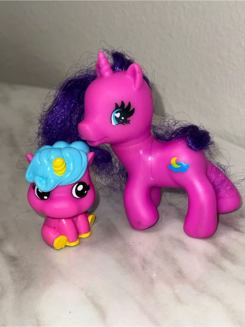 My little pony purple moonlight horse & squishy horse